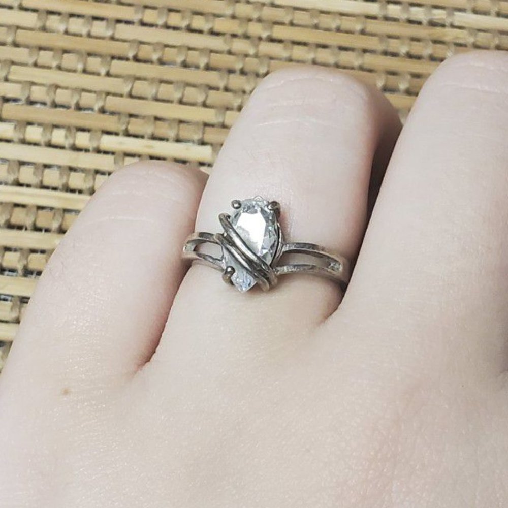 Chateau D'Argent White Gold Sterling Silver Ring